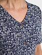 Viscose Jersey Print Dress - Navy