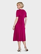 Slinky Tie Front Dress - Magenta