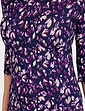 Jersey Print Dress - Navy/Purple Print