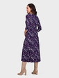 Jersey Print Dress - Navy/Purple Print