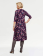Jersey Print Dress - Plum