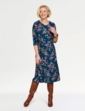 Jersey Print Dress - Teal