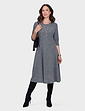 Tweedy Dress and Necklace - Black & White