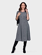 Tweedy Dress and Necklace - Black & White