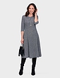 Tweedy Dress and Necklace - Black & White