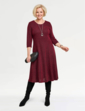 Tweedy Dress and Necklace - Burgundy