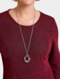 Tweedy Dress and Necklace - Burgundy