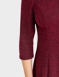 Tweedy Dress and Necklace - Burgundy