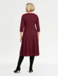 Tweedy Dress and Necklace - Burgundy