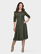 Tweedy Dress and Necklace - Olive