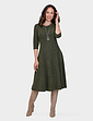 Tweedy Dress and Necklace - Olive