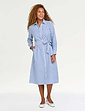 Stripe Cotton Belted Dress - Blue Stripe