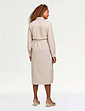 Stripe Cotton Belted Dress - Natural