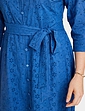 Broderie Cutwork Lined Dress - Cornflower Blue