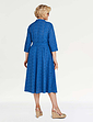 Broderie Cutwork Lined Dress - Cornflower Blue