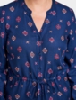 Viscose Twill Print Dress - Blue