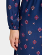 Viscose Twill Print Dress - Blue