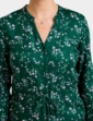Viscose Twill Print Dress - Green