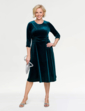 Velour Dress - Emerald