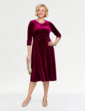 Velour Dress - Wine