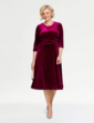 Velour Dress - Wine
