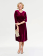 Velour Dress - Wine