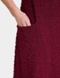 Boucle A Line Pocket Dress - Wine