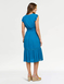 Embroidered Bodice Tiered Dress - Blue