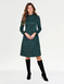 Baroque Jacquard Design Jersey Dress - Green