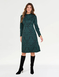 Baroque Jacquard Design Jersey Dress - Green