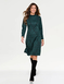 Baroque Jacquard Design Jersey Dress - Green