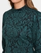 Baroque Jacquard Design Jersey Dress - Green