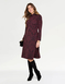 Baroque Jacquard Design Jersey Dress - Wine
