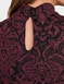 Baroque Jacquard Design Jersey Dress - Wine