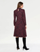 Baroque Jacquard Design Jersey Dress - Wine