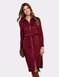 Stretch Cord Zip Front Dress - Wine