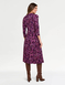 Twist Front Warm Handle Print Dress - Raspberry