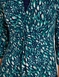 Twist Front Warm Handle Print Dress - Teal