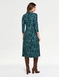 Twist Front Warm Handle Print Dress - Teal