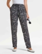 Viscose Print Trouser - Black & White