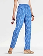 Viscose Print Trouser - Cornflower Blue