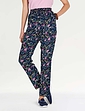 Viscose Print Trouser - Navy Floral Print