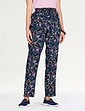 Viscose Print Trouser - Navy Floral Print