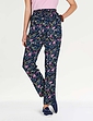 Viscose Print Trouser - Navy Floral Print