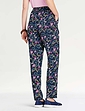 Viscose Print Trouser - Navy Floral Print