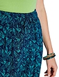 Viscose Print Trouser - Navy Turquoise Feather