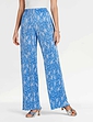 Floral Plisse Trouser - Blue