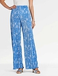 Floral Plisse Trouser - Blue