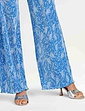 Floral Plisse Trouser - Blue