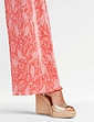 Floral Plisse Trouser - Coral Print